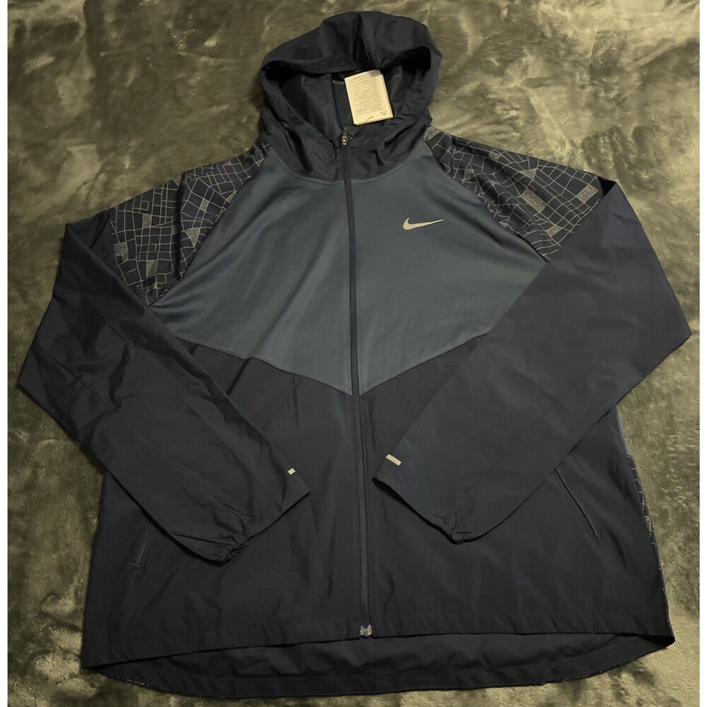 LARGE Nike Run Division Miler Men's Flash Running Jacket DQ6487 410 NAVY